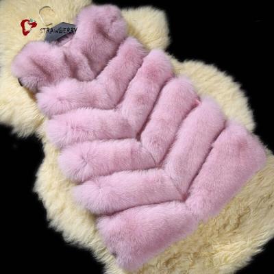 China New Garment Design Ladies Invest Women Fox Fur Vest / Real Fur Vest for sale