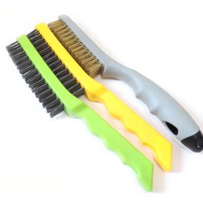 China High Quality Steel Tool Cleaning Hardware Polishing And Cleaning Wire Brush With ABS Handle for sale