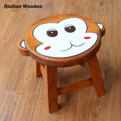 China 2021 Hot Sale KD Easy Assembling Wooden Stool For Kids Animal Stool New Style for sale