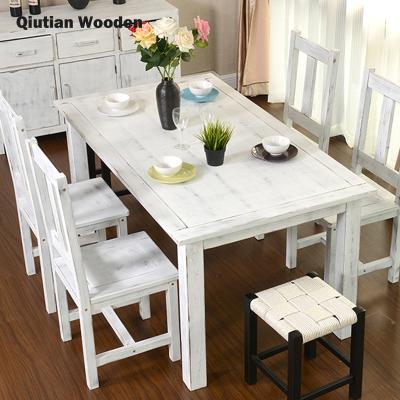 China KD Easy Assembling Cheap Classic Antique 4 Seater Dining Table Set /dining Table And Chair for sale