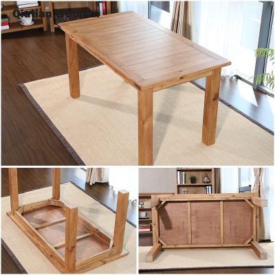 China KD Easy Assembling Wood Dining Table And Chairs Solid Wood Table And Chair Set for sale