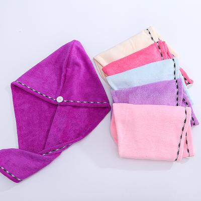 China Wholesale Cheap Viable Quick Dry Microfiber Wrap Hair Towel Custom Hair Turban Towel For Girl Women for sale