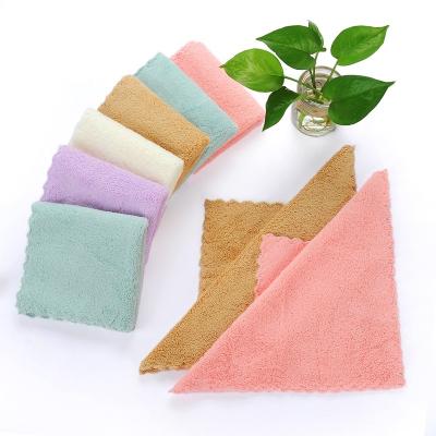 China Household Kitchen Towel Cotton Dish Wash Cloth Stick Oil Microfiber Viable Cleaning Towel Not for sale