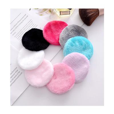 China Deep Clean Makeup Remover Flannel Washable Comfortable Microfiber Makeup Pad for sale