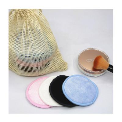 China Sustainable Fiber Makeup Remover Pad Bamboo Velvet Washable and Reuse Makeup Remover Towel Color Set for sale