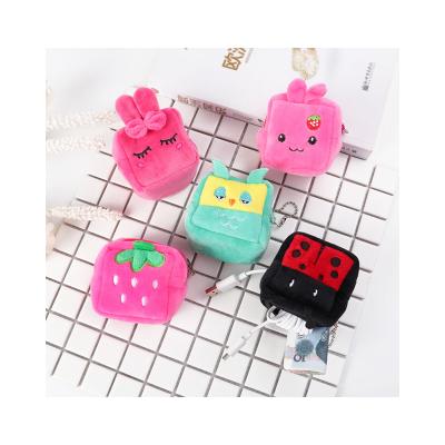 China 3D Cartoon Cute Creative Plush Wallet Redneck Cuboid Coin Pack For Students Gifts Bag Pendant for sale