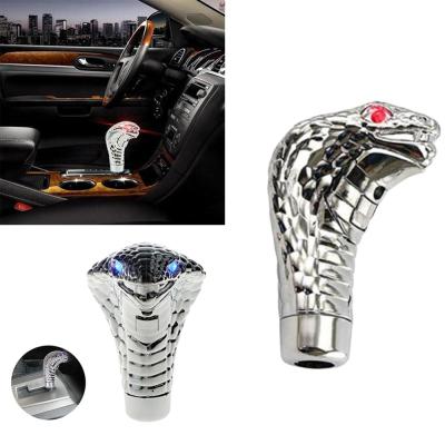 China Bostar Universal Auto Car Manual Gear Shift Knob Stick Led Eyes Chrome Snake Cool Shift Lever For Universal Car Auto Manual for sale