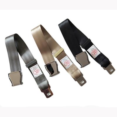 China Extend Customized 2 Point Bus Buckle Seat Belt Airplane Seat Belt Static Supplement Manufacturer for sale