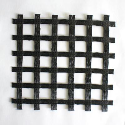 China Reinforcement Resistance Polyester Woven Geogrid PVC Coated Polyester Geogrid For Driveway for sale