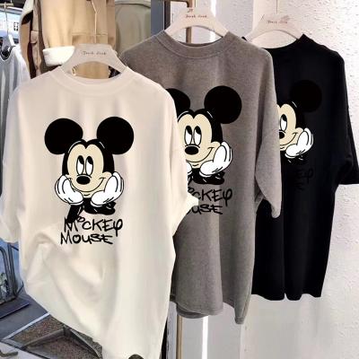 China Wholesale QUICK DRY New Product Summer Cartoon Printing Mickey Pattern Short Sleeve T-shirt Collar Loose Round Jacket for sale