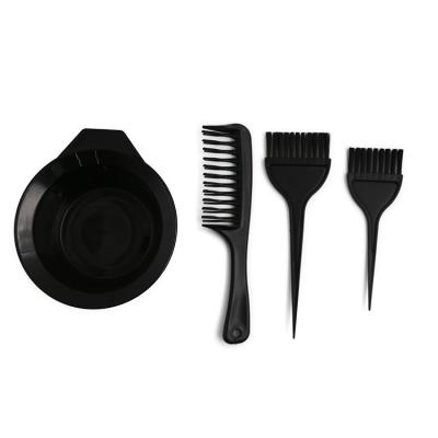 China Waterproof Detangling Black Hair Dye Set Kit Hairdressing Brushes Bowl Combo 4 Pcs/Set DIY Salon Hair Color Tool Kit Kit for sale