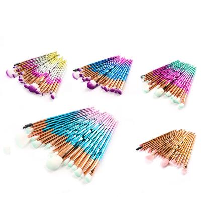 China Hot Sale Silky Soft Makeup Brushes Custom Logo Eyeshadow Base Powder Eyeliner Eyelash Lip Makeup Brush Set Tool Hot 20Pcs Beauty Tool for sale