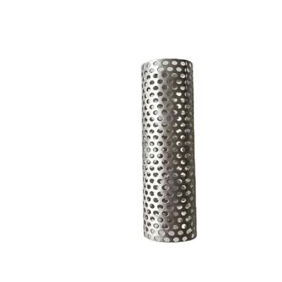 China Construction 304 Metal Perforated Pipe Stainless Steel Hollow Round Tube Length 50mm Wall Thickness 2mm for sale