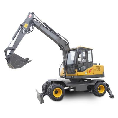 China Building Material Shops China Factory Price Goods 8 Ton Medium Wheel Excavator Small Wheel Excavator In Stock for sale