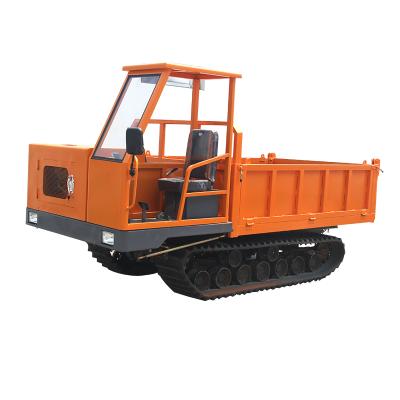 China Mini Crawler Dumper Trucks Rubber Track 1 Ton Crawler Carrier Dumper 2700*1800*550 for sale