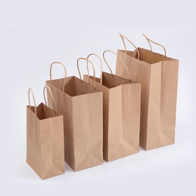 China Wholesale Custom High Quality Disposable Logo Paper Bag Kraft Paper Bags Customized Take Away Food Bag for sale