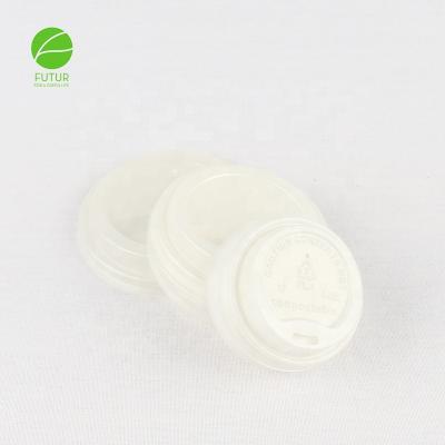 China Non Spill Disposable Biodegradable PLA Coffee Cup Lid for sale