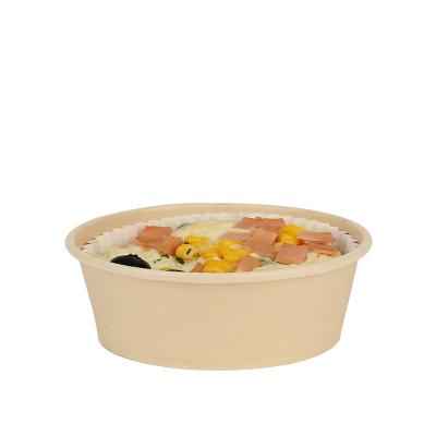 China 100% eco-friendly customs printed packaging paper salad bowl food grade disposable eco friendly paper box with lids for sale