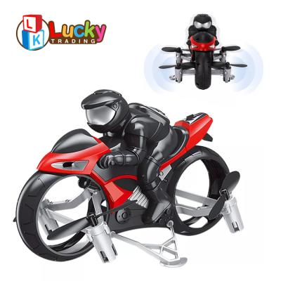 China RC Hobby Remote Control 2 in 1 Fly Motorcycle Four-axis Ground-to-Air Drone Racing Stunt Motorbike Toys for sale