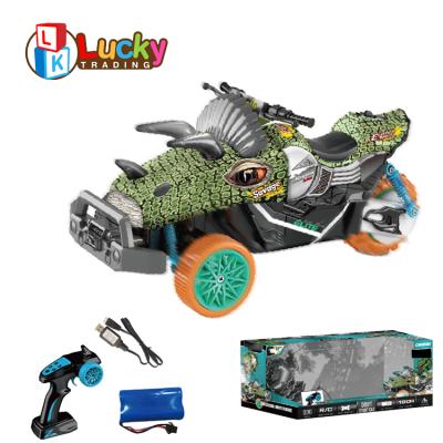 China Amazon Hot Sale RC Model Tricycle 2.4G Rc Remote Control Stunt Tricycle With Lights Smoking for sale