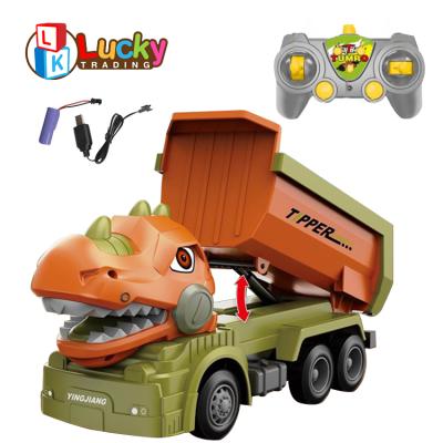 China Plastic Remote Control Car Truck Dump Truck 1:14 RC Remote Control Building Model Toy for sale