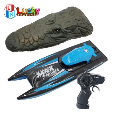 China RC Hobby Swimming Pool Speed ​​Water Toy Kids Model Rc Crocodile Remote Control Boat for sale