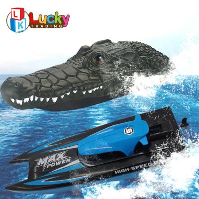 China RC Hobby Water Racing Boat High Speed ​​Electric Remote Control Boat Toys High Simulation Crocodile Rc Boat for sale