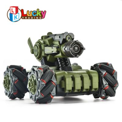 China RC Hobby 2.4G 4Ch Battle Tanks Drift Rc Stunt Spray Car 360 Degree Rotating With Light/Sound Exterior Toy Cars for sale