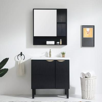 China Modern Bathroom Furniture Lowest Price Solid Wood Vanity / Bathroom Cabinets Supplier for sale