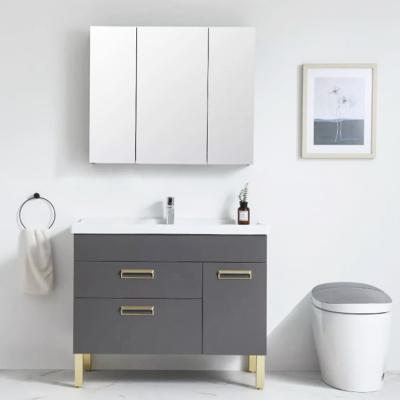 China Customized Best Quality Italian Style Hotel Modern Home Wooden Vanity Cabinet Bathroom for sale