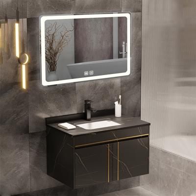 China Factory Supply Modern Home Bathroom Hotel Wall Mounted Mirror Cabinet With Modern Light Vanity for sale