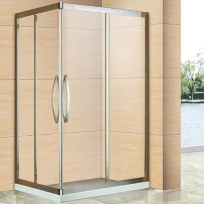 China Modern 304Stainless Steel Bathroom Accessories Sliding Cheap Glass Bath Shower Room System for sale