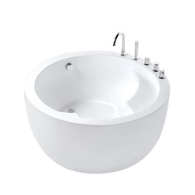 China High Quality Luxury White Euro Style Freestanding Massage Acrylic Tub Around Cheap Freestanding Bathtub for sale