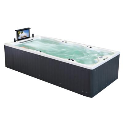 China Freestanding Square Whirlpool Bathtub Standing Massage Acrylic Bathtub For Soaking Bathroom for sale