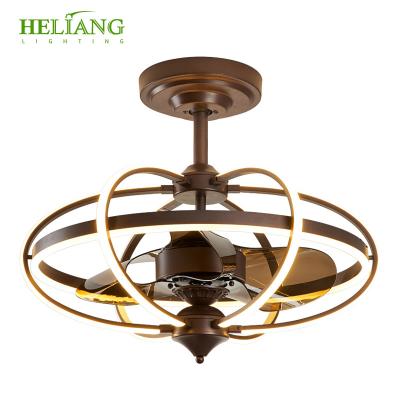 China Modern Modern Acrylic Black Finish Dimmable Ceiling Fan Smart Remote Control Light for sale