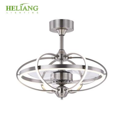 China New Modern Ceiling Fans Lights Decorative Remote Control Led Smart Invisible Invisible Blade Drop Shipping For Bedroom Wholesale for sale