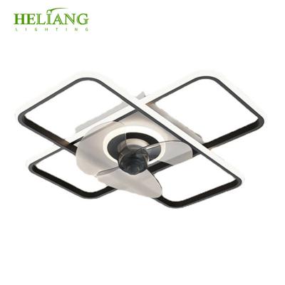 China Wholesale Modern Creative Decorative White Cover 220v Led Invisible Blade Ceiling Fan Light With Remote Control For Living Room for sale