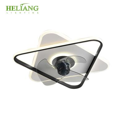 China New Modern Ceiling Fans Lights Decorative Remote Control Led Smart Invisible Invisible Blade Drop Shipping For Bedroom Wholesale for sale