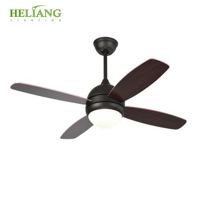 China Modern Wholesale Iron Plywood Manufacturers Decorative Indoor Remote Control 4 Blades Led Ceiling Fan Light for sale