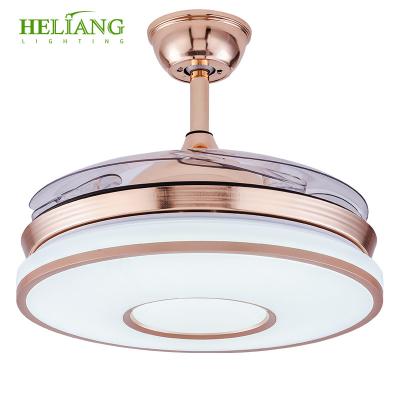 China Modern high-end professional LED living room office decoration ABS iron quality ceiling fan lamp bedroom dining room remote control fan for sale