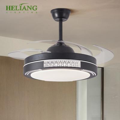 China Restaurant Modern Invisible Fan Lamp With Electric Fan Bird's Nest Ceiling Fan Pendant Lamp Living Room With Remote Control Led Light for sale