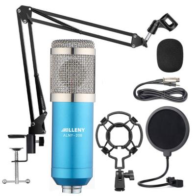 China BM800 Studio Set Audio Studio Microfono Profesional Condensator Para Grabacion Cause Metal incluye Tripod for sale