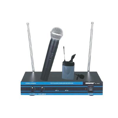 China Handheld Microphone JT-2000 Dual Channel VHF MIC Collar Microphone for sale