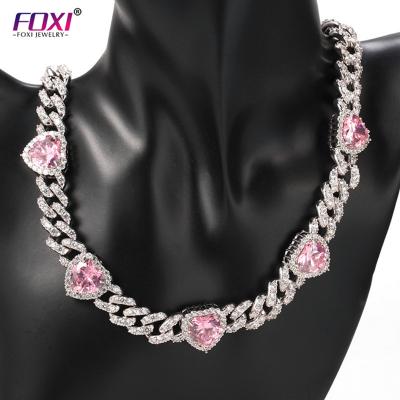 China Hiphop Hip Hop Style Foxi Jewelry Link Heart Chain For Valentine's Day Gift for sale