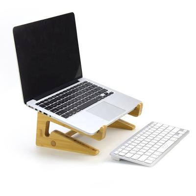 China 2 in 1 WEIDUN Environmental 2 in 1 Vertical Wooden Laptop Desk Stand Bamboo Adjustable Laptop Stand for sale