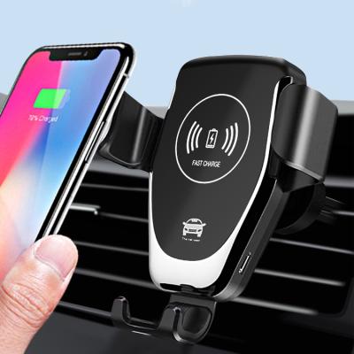 China WEIDUN Qi Wireless Charger Air Vent Mount Car Phone Holder Gravity 10W Auto Car Phone Holder Mount Wireless Handyhalterung Holder for sale