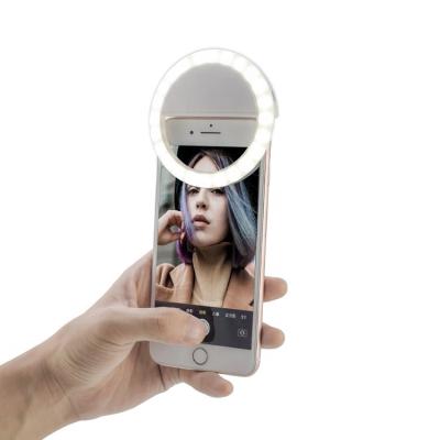 China Mini Portable Rechargeable Mobile Phone Led Wireless Ring Live Beauty Filling Lamp Selfieecurity Fill Light For Smartphone for sale