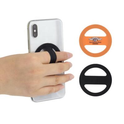 China PORTABLE Silicone Cell Phone Strap Ring Holder Mobile Phone Finger Elastic Loop For Hand for sale