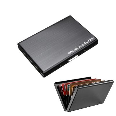 China Hot Selling Trendy Fashion RFID Credit Card Holder Stainless Steel Credit Card Wallet Business Card Holder for sale