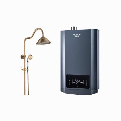 China Mudce 12L Use more water throughout the house Safe and anti-scalding Balanced gas geyser water heater for sale